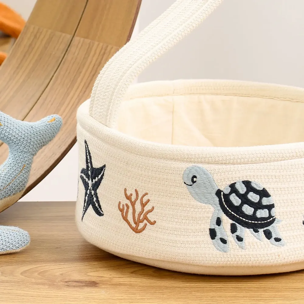 Kids accessories - Small Storage Basket - Marine Decor - Organic Cotton - POMME