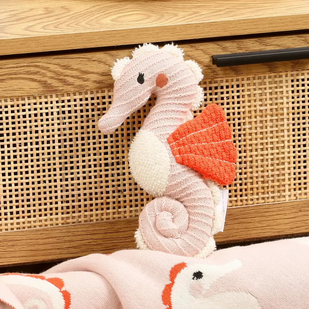 Soft toy - Plush - Pink Seahorse - Organic Cotton - POMME