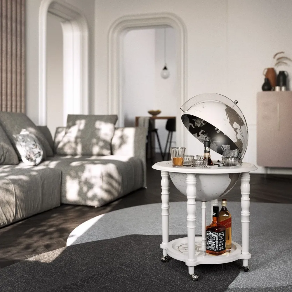 Hotel bedrooms - Elegance Bar Globe All White - ZOFFOLI MAPPAMONDI