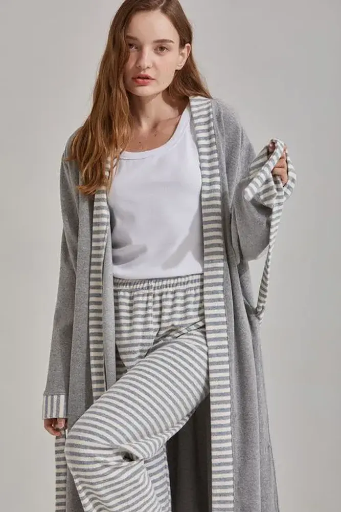 Homewear - Peignoir rayé Tout Doux - PAUL&ANNA