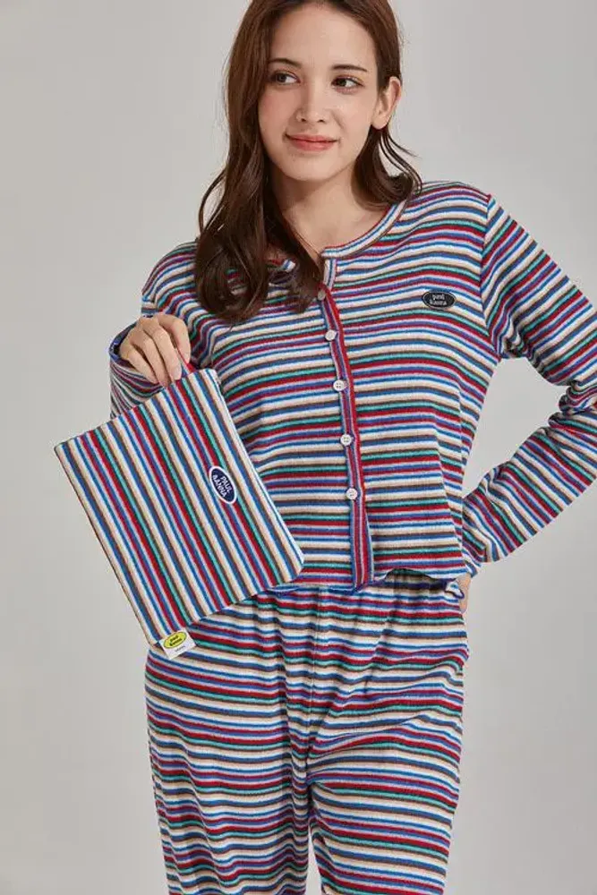 Homewear - Cardigan en tissu éponge à encolure - PAUL&ANNA
