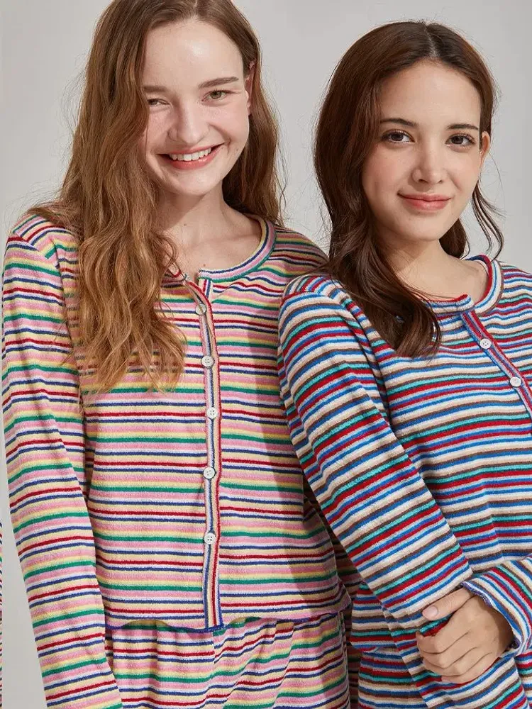 Homewear - Cardigan en tissu éponge à encolure - PAUL&ANNA
