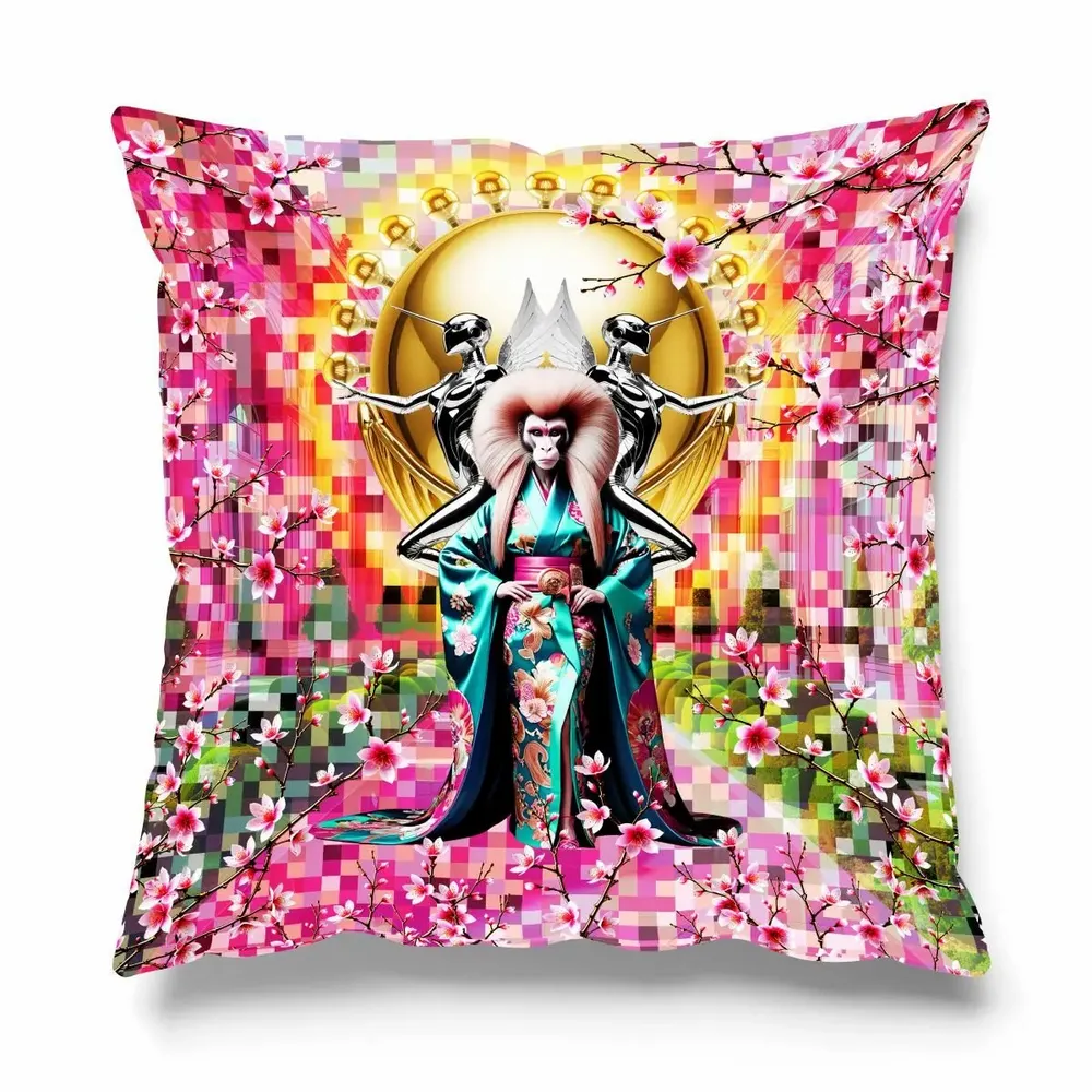 Fabric cushions - CHERRY BLAZE CUSHION - LOVE BY MILSHTEIN