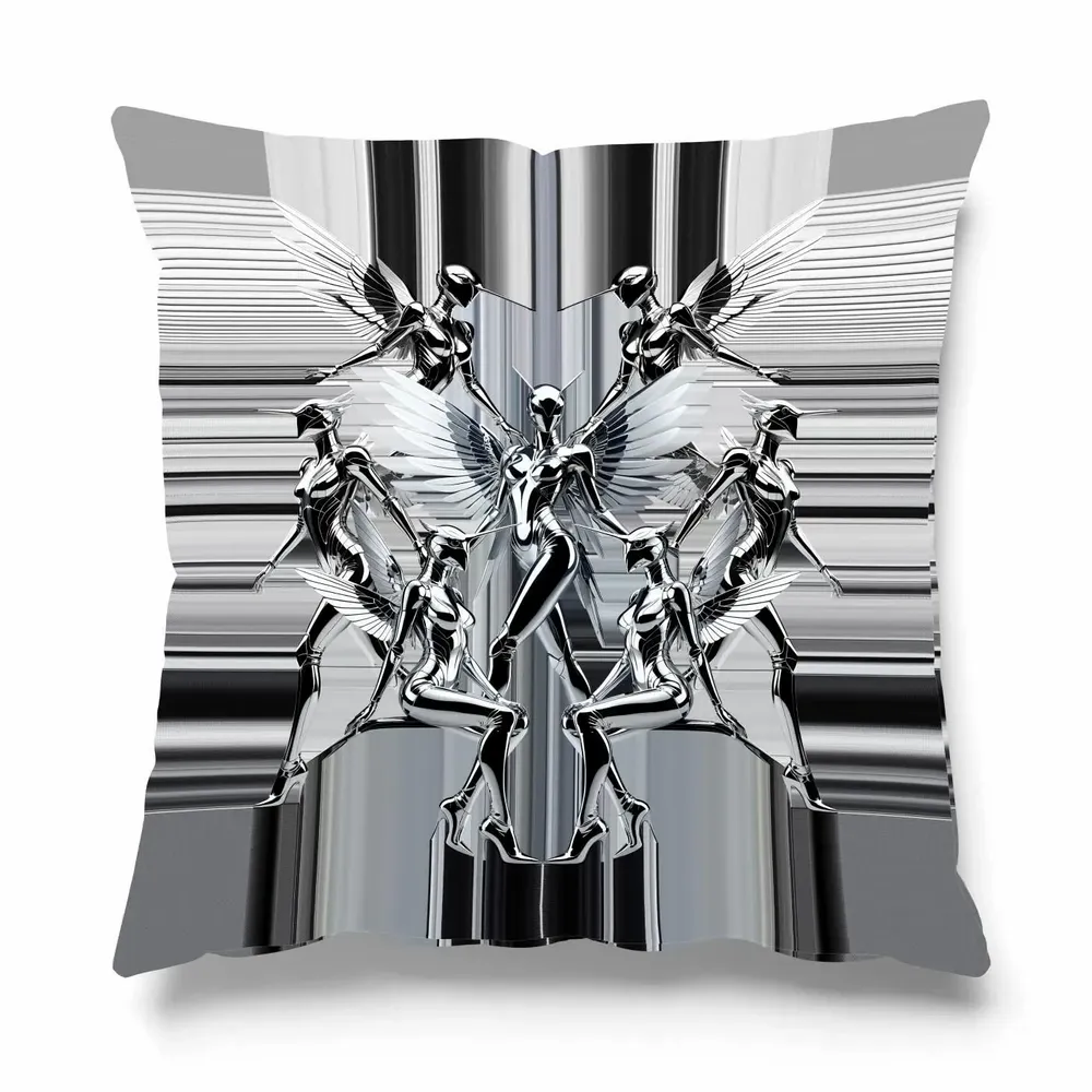 Fabric cushions - CHROME SAINTS CUSHION - LOVE BY MILSHTEIN