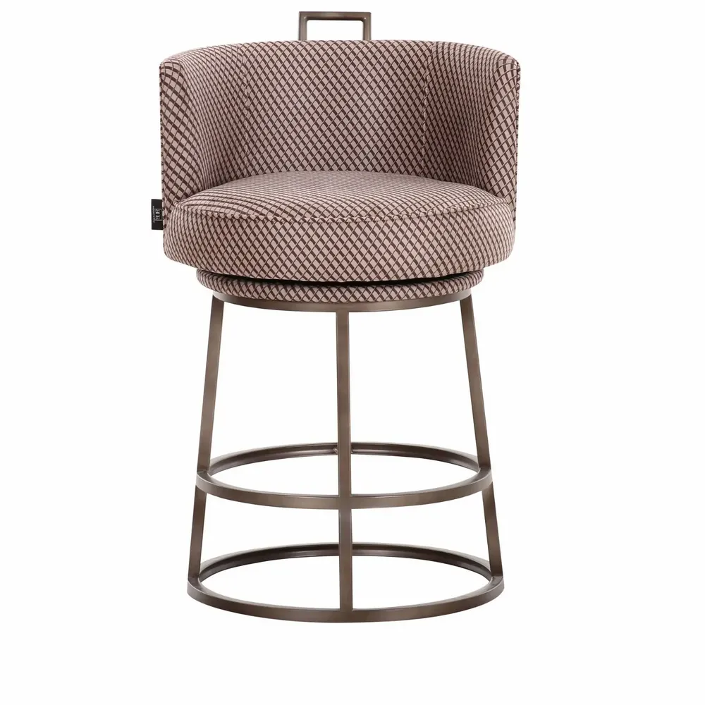 Stools - Tabouret Dana croisé black brown - EMPREINTE DU TEMPS
