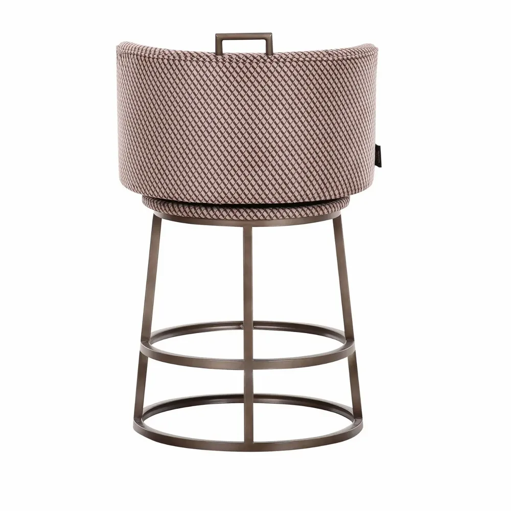 Stools - Tabouret Dana croisé black brown - EMPREINTE DU TEMPS
