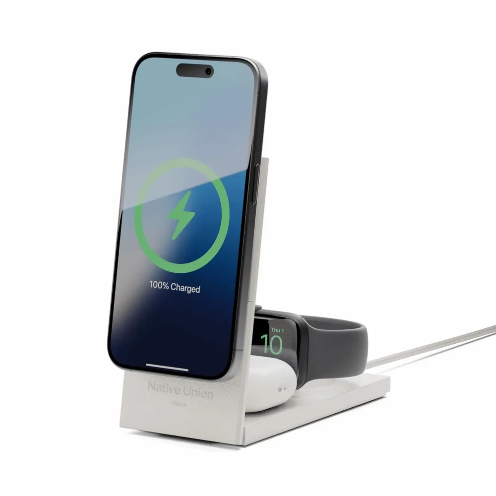 Autres objets connectés - Chargeur magnétique sans fil 3en1 Rise - NATIVE UNION