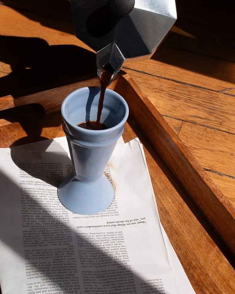 Objets de décoration - Nouveau Mazagran - Bleu - Tasse à café minimaliste, réinventée - ATELIER MAISON QUATRE