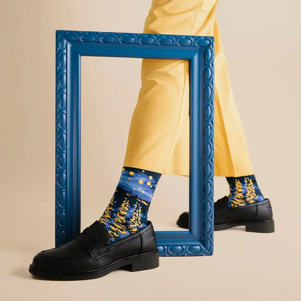 Chaussettes - Chaussettes en coton biologique d'inspiration artistique - KUNSTSOKKEN
