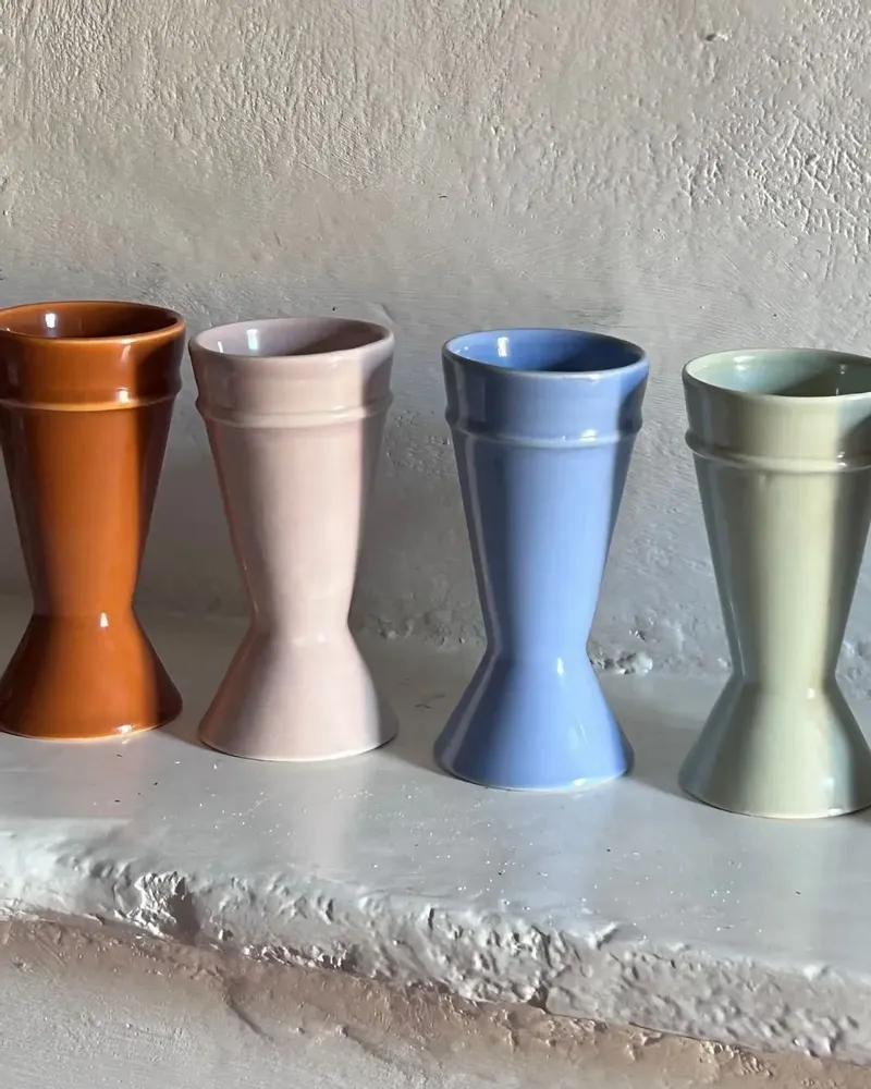 Decorative objects - Nouveau Mazagran - Nude - Minimalist stoneware coffee cup, reinvented - ATELIER MAISON QUATRE