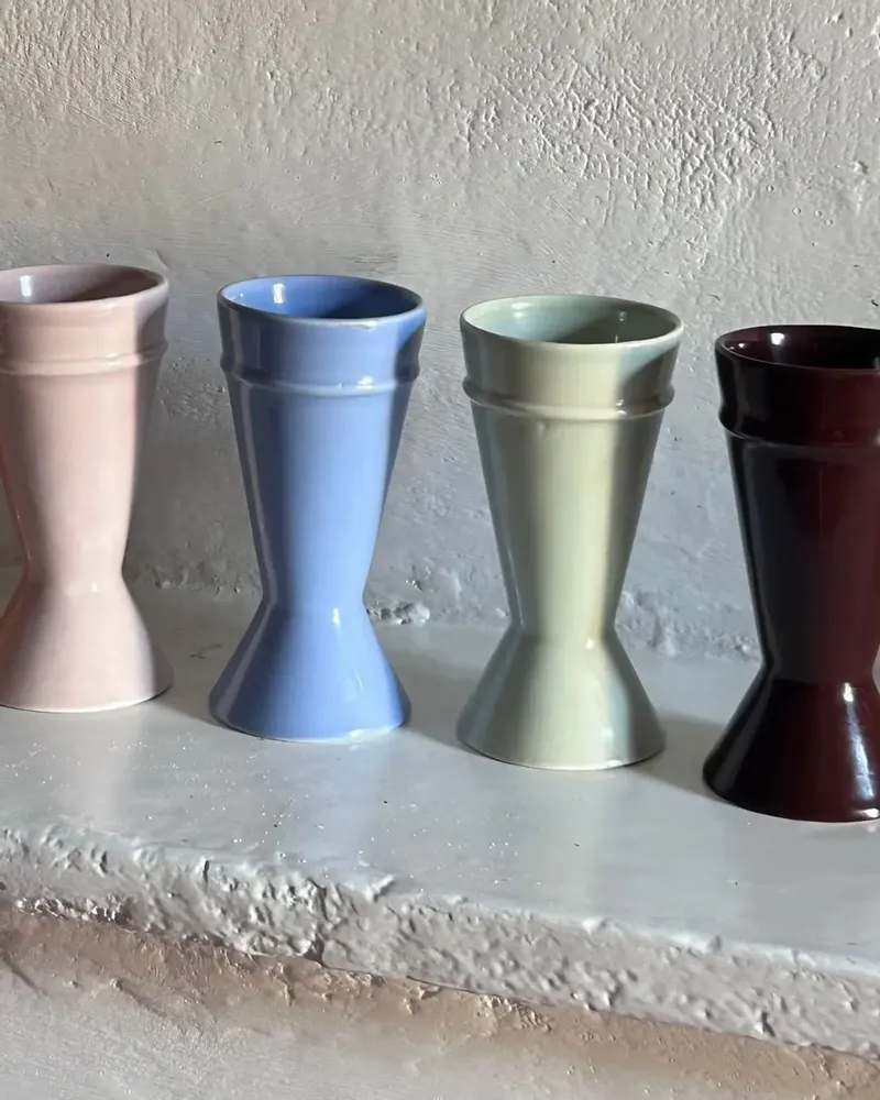 Decorative objects - Nouveau Mazagran - Nude - Minimalist stoneware coffee cup, reinvented - ATELIER MAISON QUATRE