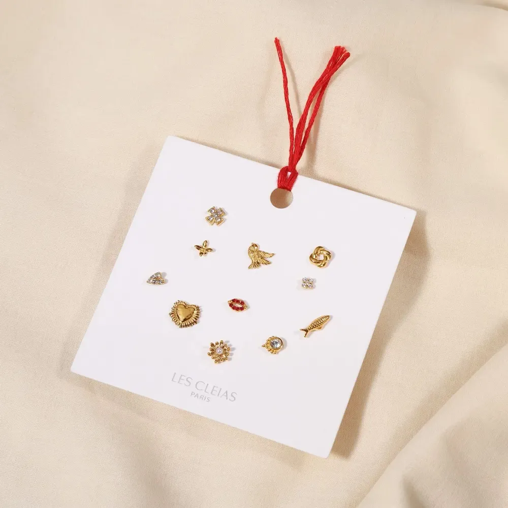Bijoux - Lot de puces d’oreilles dépareillées en acier inoxydable - LES CLEIAS