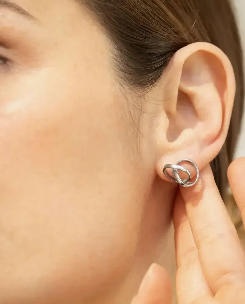 Jewelry - SMALL EMBOLIC SILVER EARRINGS - JOIDART