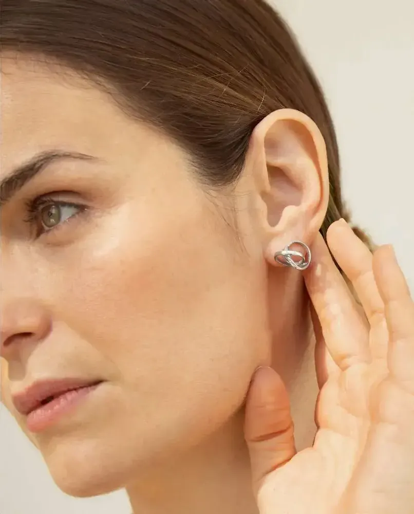 Jewelry - SMALL EMBOLIC SILVER EARRINGS - JOIDART