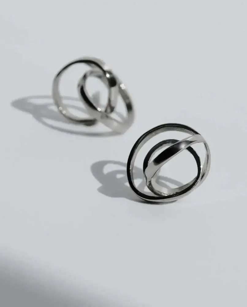 Jewelry - SMALL EMBOLIC SILVER EARRINGS - JOIDART
