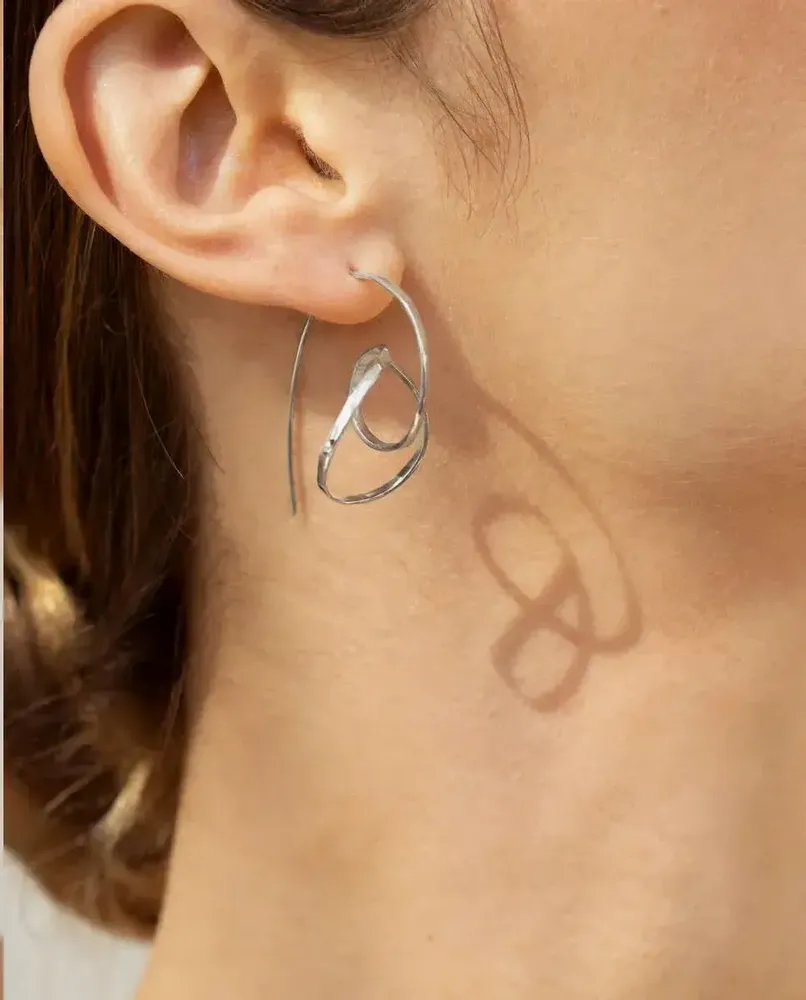 Bijoux - BOUCLES D'OREILLES EN ARGENT EMBOLIC MOYENNES - JOIDART