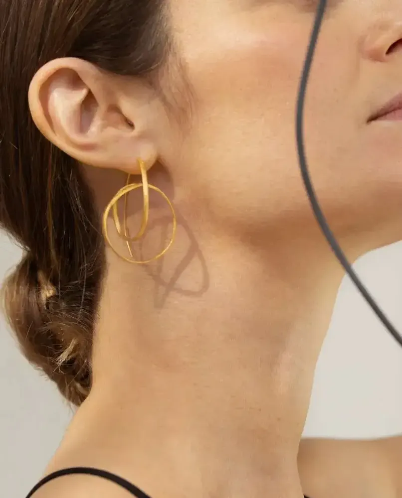 Bijoux - BOUCLES D'OREILLES DORÉES EMBOLIC GRANDES - JOIDART