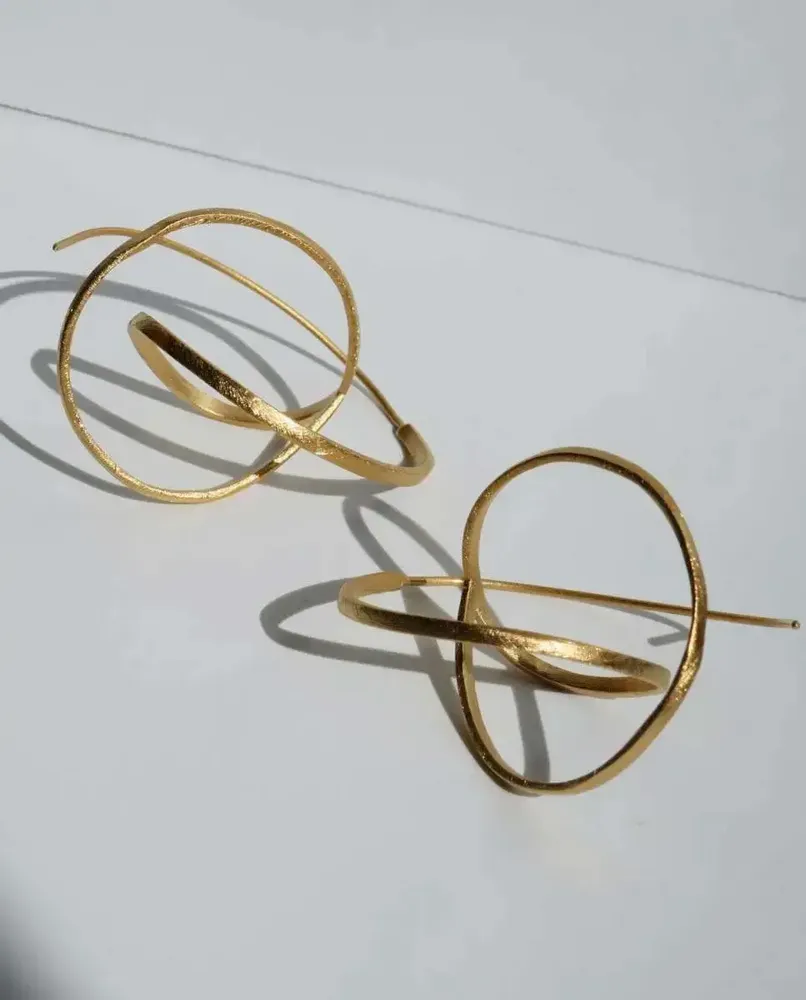 Bijoux - BOUCLES D'OREILLES DORÉES EMBOLIC GRANDES - JOIDART