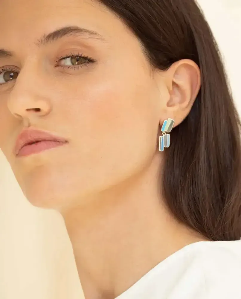 Bijoux - BOUCLES D'OREILLES EN ARGENT PALETTE - JOIDART