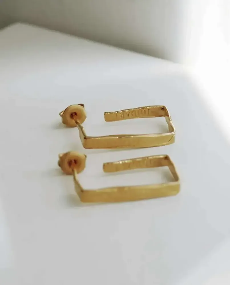 Jewelry - MEDIUM GOLDEN EARRINGS LIGNIS NARROW - JOIDART