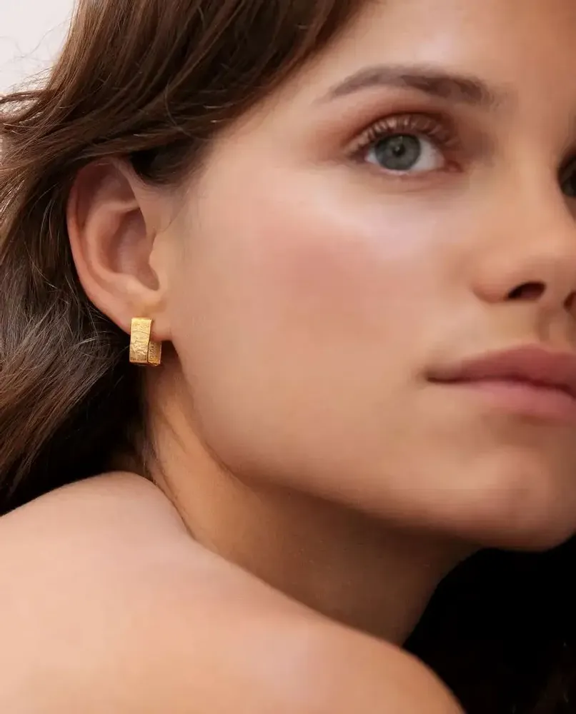 Jewelry - SMALL GOLDEN EARRINGS LIGNIS WIDE - JOIDART