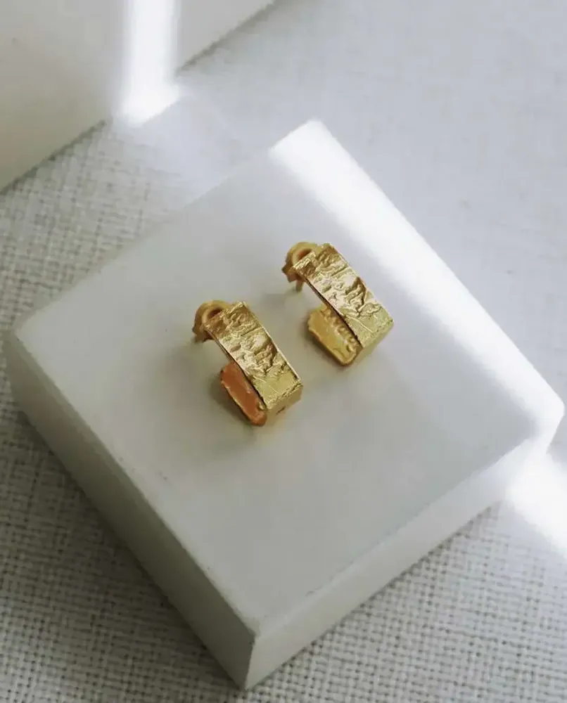 Jewelry - SMALL GOLDEN EARRINGS LIGNIS WIDE - JOIDART