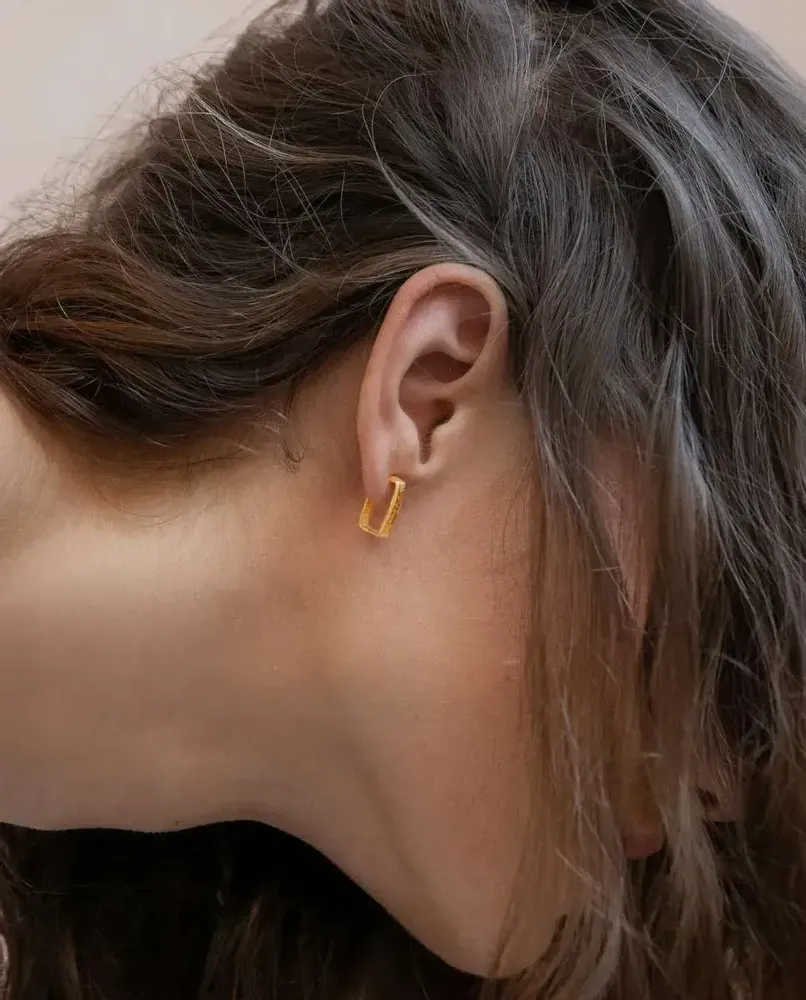 Jewelry - SMALL GOLDEN EARRINGS LIGNIS NARROW - JOIDART