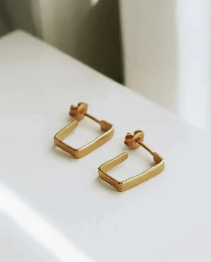 Jewelry - SMALL GOLDEN EARRINGS LIGNIS NARROW - JOIDART