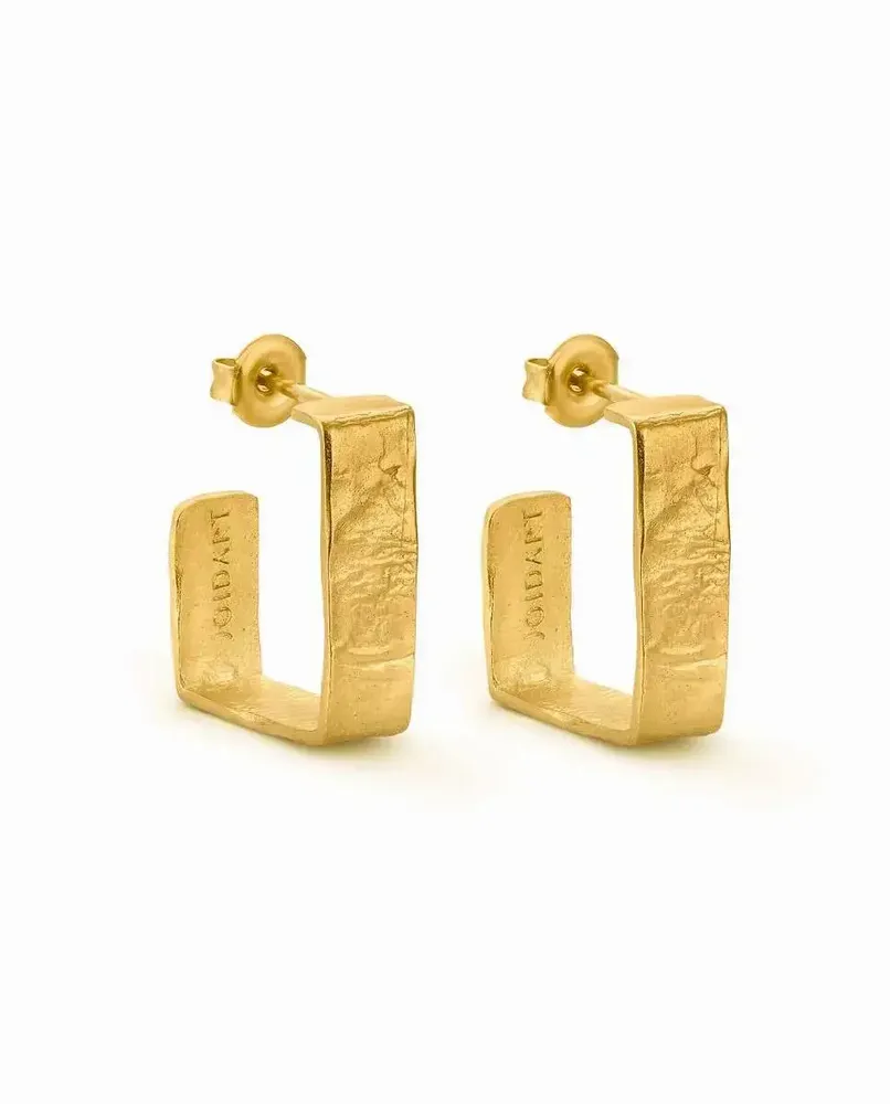 Bijoux - BOUCLES D'OREILLES DORÉES MOYENNES LIGNIS LARGES - JOIDART