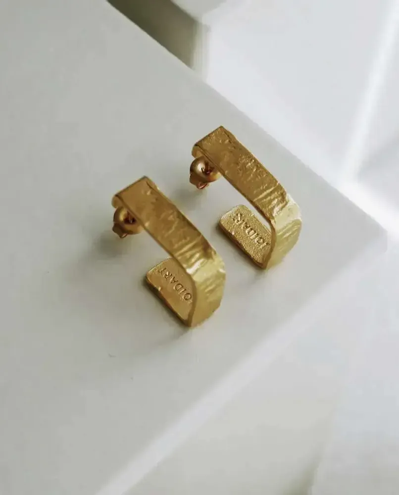 Bijoux - BOUCLES D'OREILLES DORÉES MOYENNES LIGNIS LARGES - JOIDART