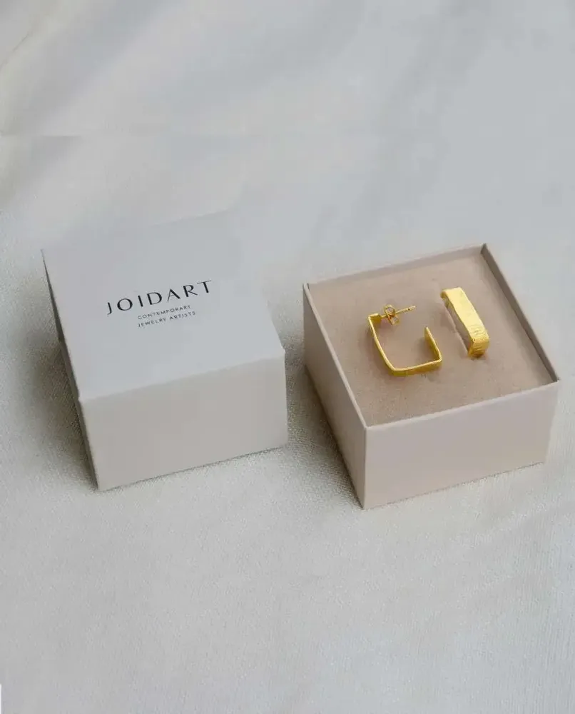 Bijoux - BOUCLES D'OREILLES DORÉES MOYENNES LIGNIS LARGES - JOIDART