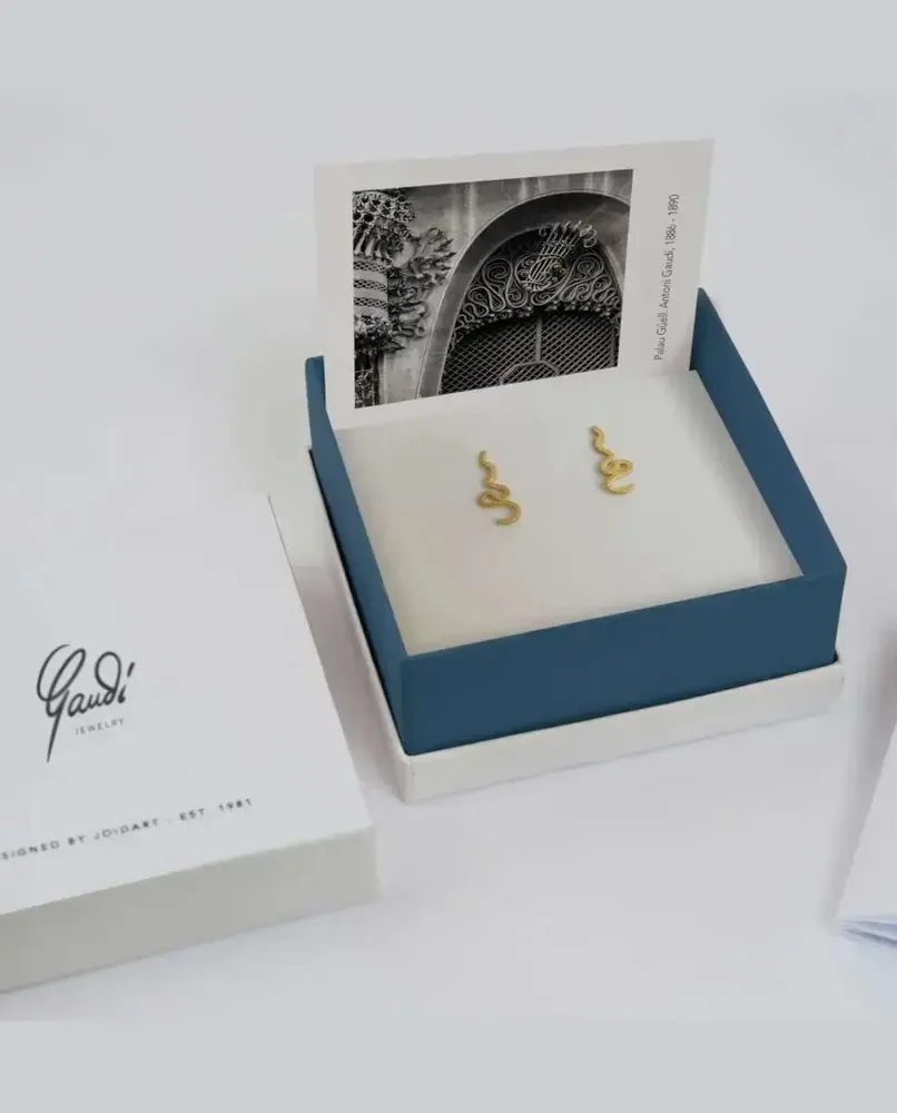 Jewelry - GOLDEN EARRINGS GAUDÍ JEWELRY PALAU GÜELL - JOIDART