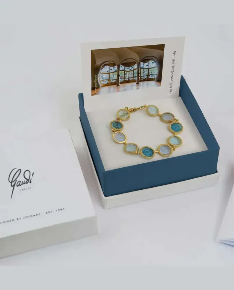 Jewelry - GOLDEN BRACELET GAUDÍ JEWELRY CASA BATLLÓ BLUES - JOIDART