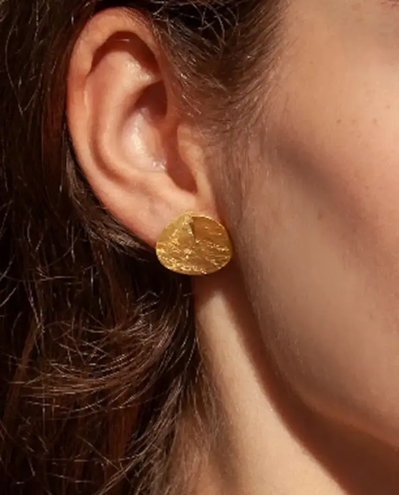 Jewelry - MEDIUM GOLDEN EARRINGS TAGLIO - JOIDART