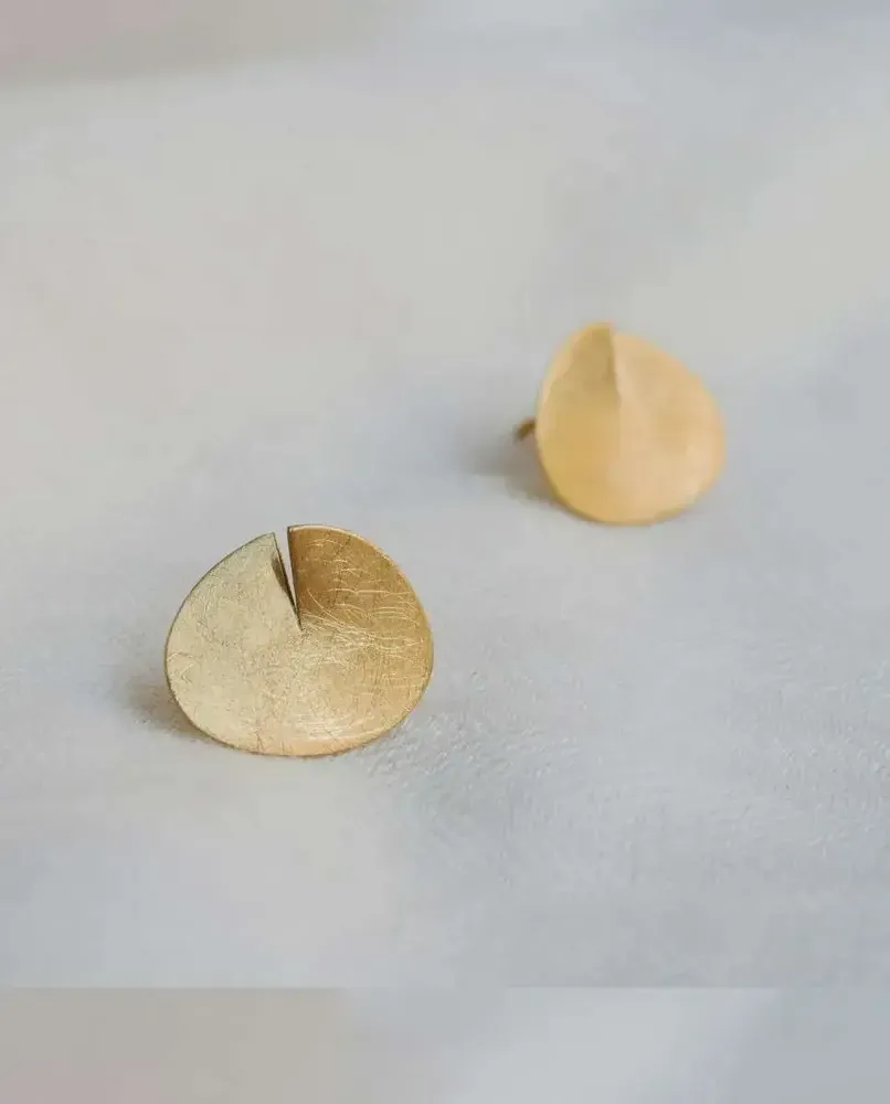 Jewelry - MEDIUM GOLDEN EARRINGS TAGLIO - JOIDART