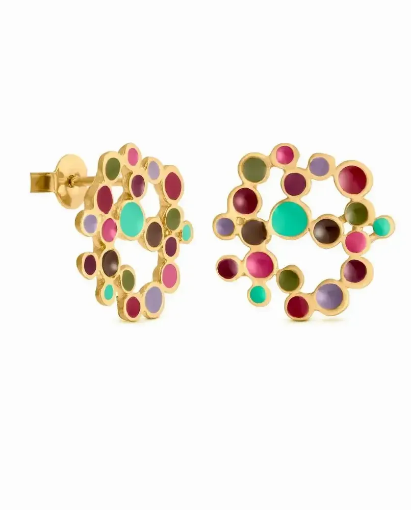 Bijoux - BOUCLES D'OREILLES GRANDES DORÉES CANDY COLOURS - JOIDART