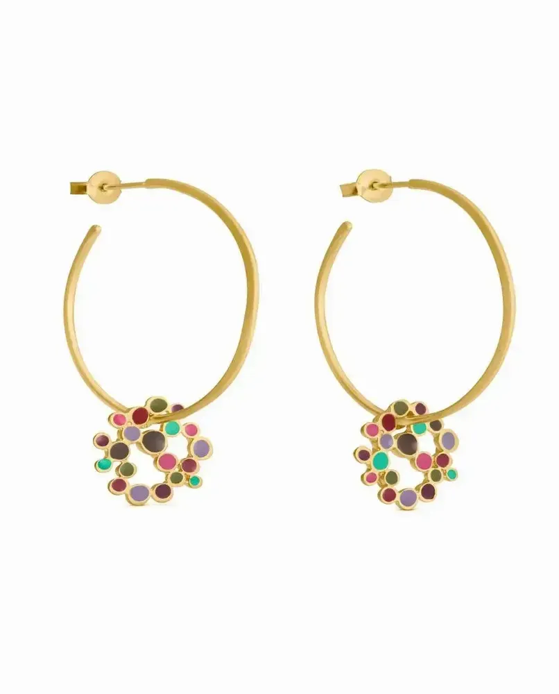 Bijoux - BOUCLES D'OREILLES DORÉES CANDY COLOURS - JOIDART