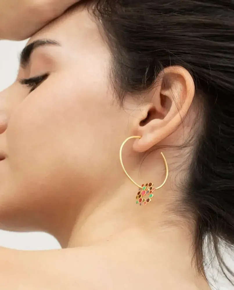 Bijoux - BOUCLES D'OREILLES DORÉES CANDY COLOURS - JOIDART