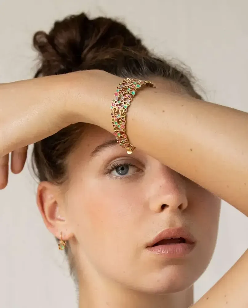 Jewelry - GOLDEN BRACELET CANDY COLOURS - JOIDART