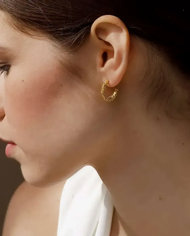 Bijoux - BOUCLES D'OREILLES DORÉES STARDUST MOYENNES - JOIDART