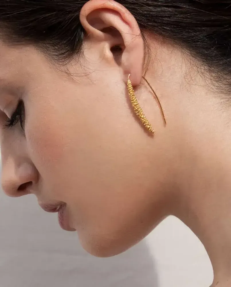 Jewelry - GOLDEN HOOK EARRINGS STARDUST - JOIDART