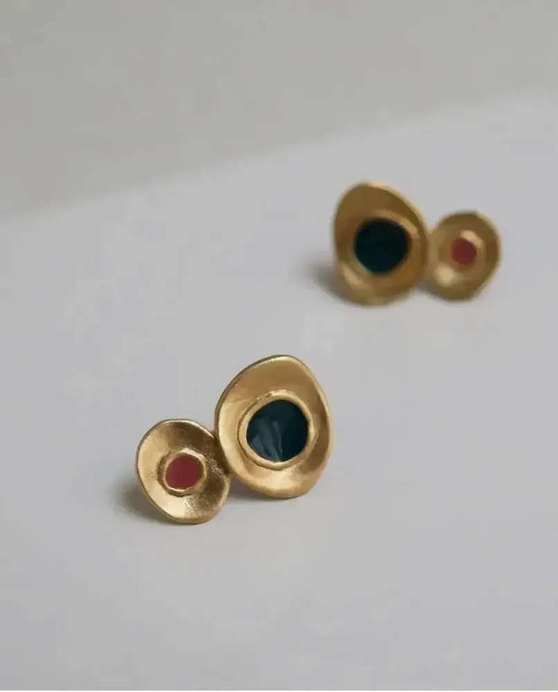 Bijoux - BOUCLES D'OREILLES DORÉES FAVORITA COLORS PETITES - JOIDART