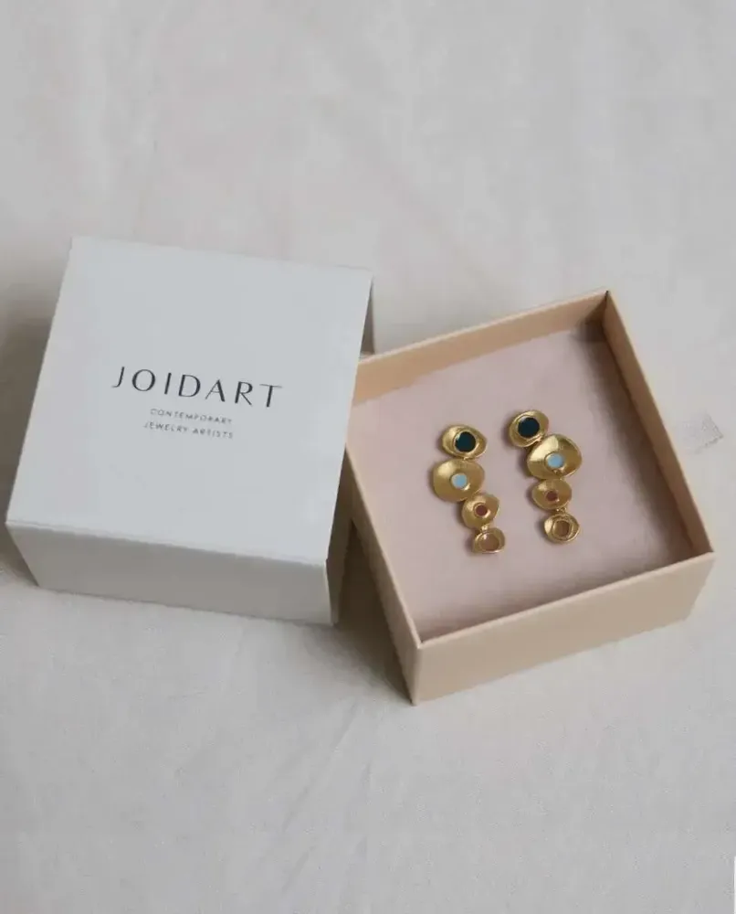 Bijoux - BOUCLES D'OREILLES DORÉES FAVORITA COLORS MOYENNES - JOIDART