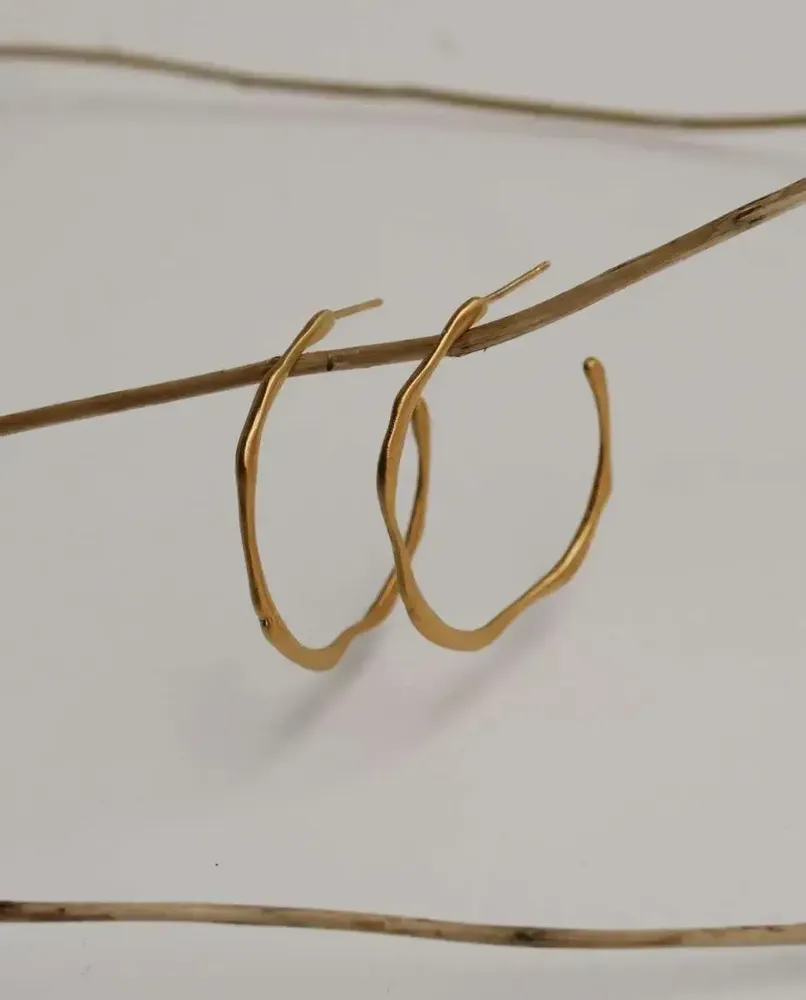 Bijoux - BOUCLES D'OREILLES DORÉES CLARA MOYENNES - JOIDART