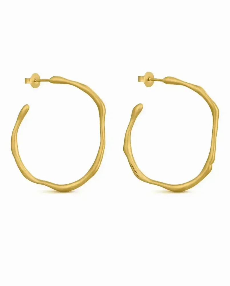 Jewelry - LARGE GOLDEN HOOPS EARRINGS CLARA - JOIDART