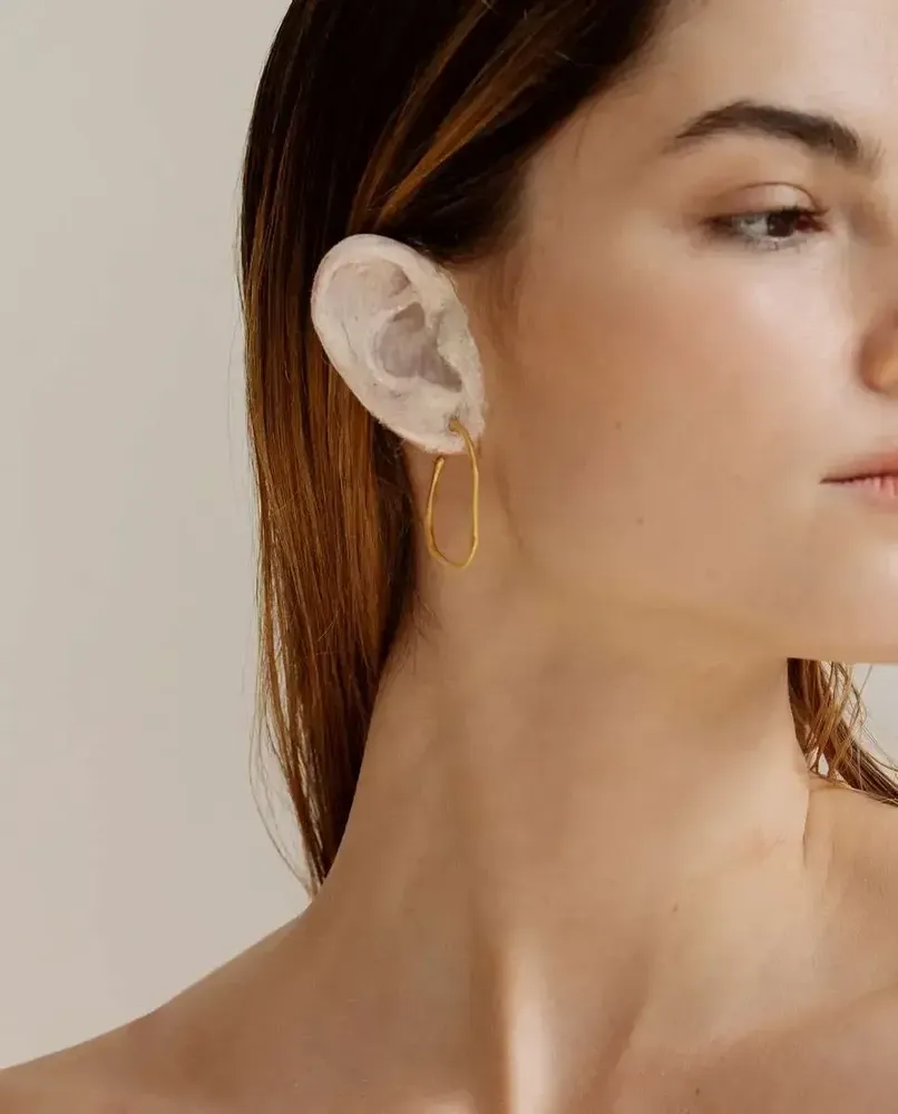 Jewelry - LARGE GOLDEN HOOPS EARRINGS CLARA - JOIDART