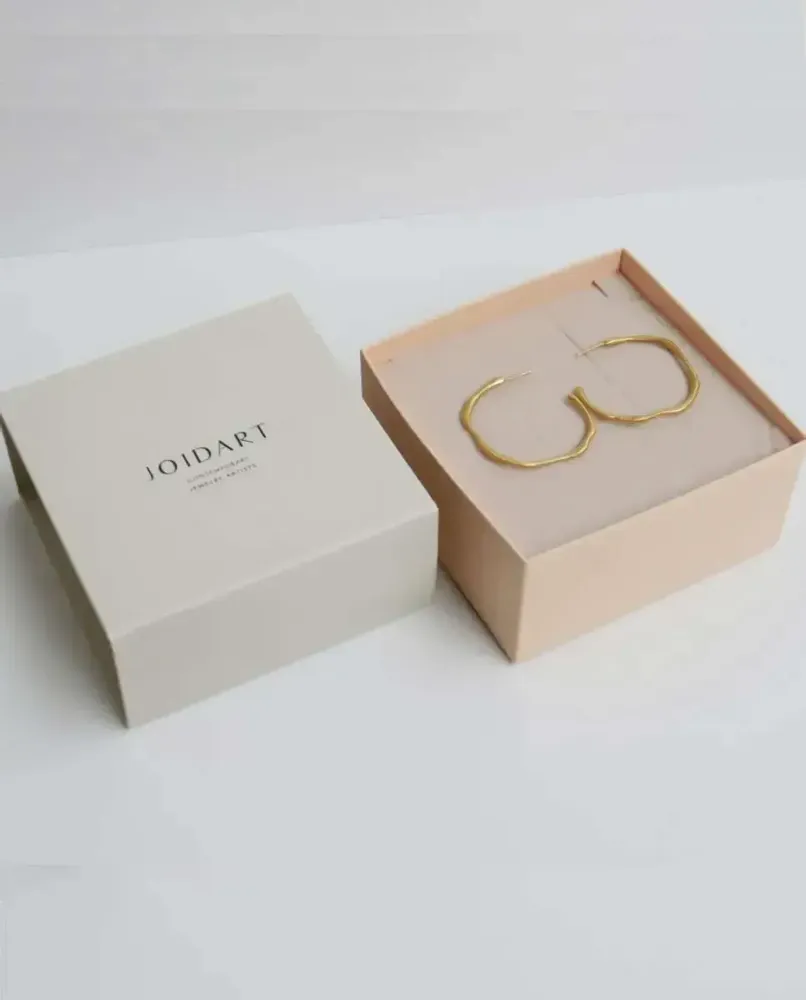 Jewelry - LARGE GOLDEN HOOPS EARRINGS CLARA - JOIDART