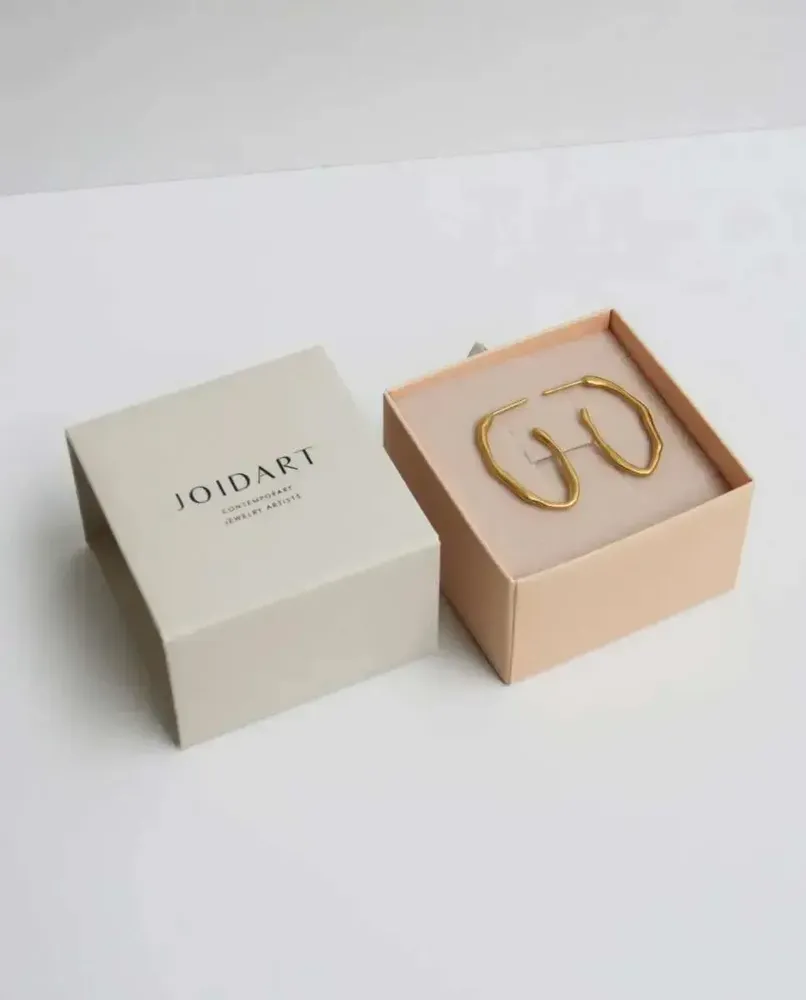 Jewelry - SMALL GOLDEN OVAL HOOPS EARRINGS CLARA - JOIDART