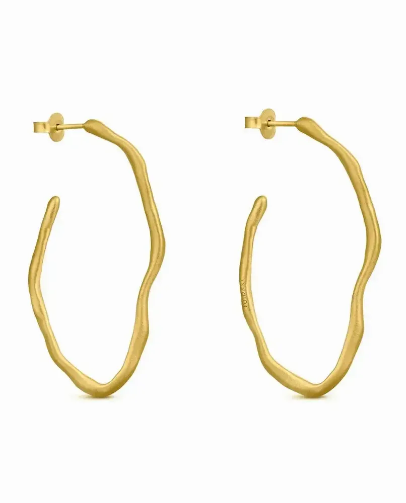 Bijoux - BOUCLES D'OREILLES DORÉES CLARA OVALES MOYENNES - JOIDART