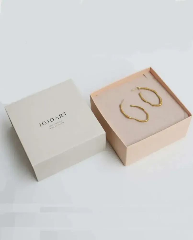 Bijoux - BOUCLES D'OREILLES DORÉES CLARA OVALES MOYENNES - JOIDART